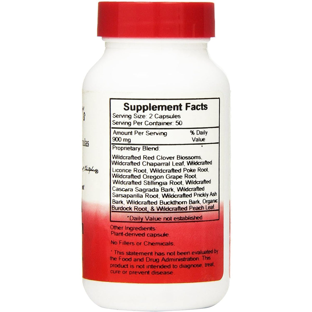 Détails des ingrédients des capsules végétariennes de Christopher's Original Formulas