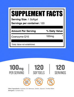 Détails des ingrédients des gélules CoQ10 100mg BulkSupplements