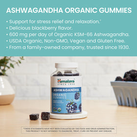 Détails des ingrédients des gommes d'ashwagandha Himalaya
