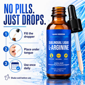 Détails des ingrédients des gouttes L-Arginine BASIC GREENS