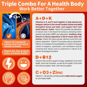 Détails des ingrédients des gummies ADK + B12 NEVISS