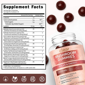 Détails des ingrédients des gummies Clear Probiotics