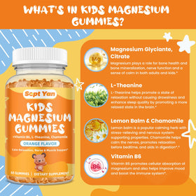 Détails des ingrédients des gummies de magnésium SEPT YAN