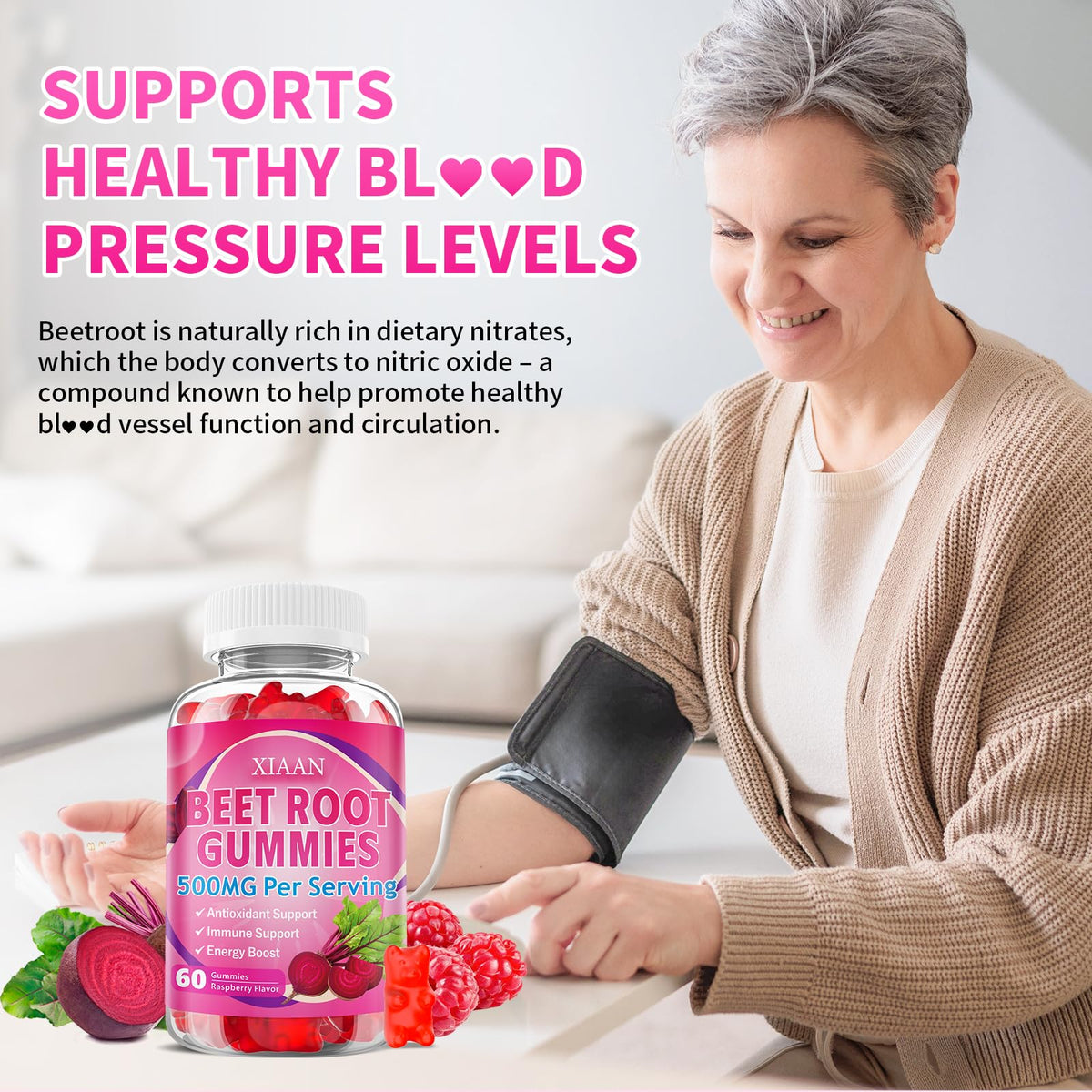 Détails des ingrédients des gummies de racine de betterave XIAAN