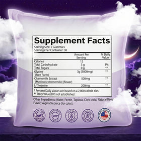 Détails des ingrédients des gummies Glycine LTTLAODIZ