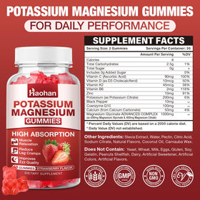 Détails des ingrédients des gummies Haohan, format et dosage