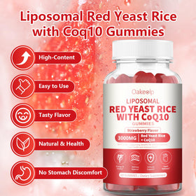 Détails des ingrédients des gummies Oakevlp au riz rouge