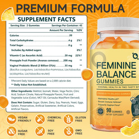 Détails des ingrédients des Gummies pH Équilibre Femmes