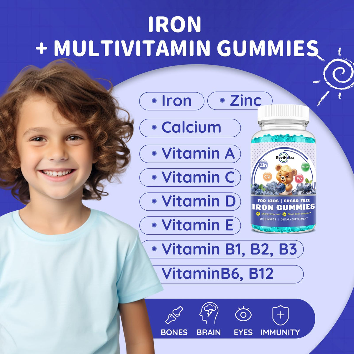 Détails des ingrédients des gummies ReviNutra