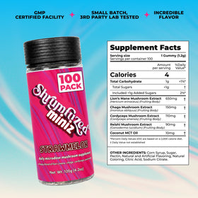 Détails des ingrédients des gummies Shrumfuzed Miniz aux champignons