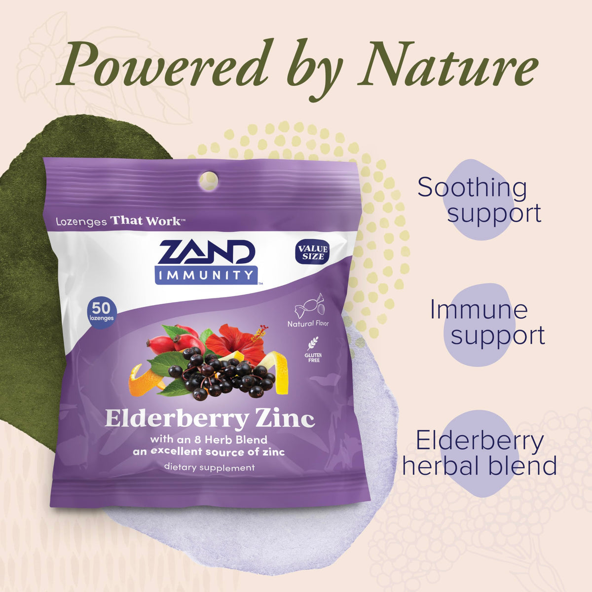 Détails des ingrédients des Lozenges ZAND à la Sureau et Zinc