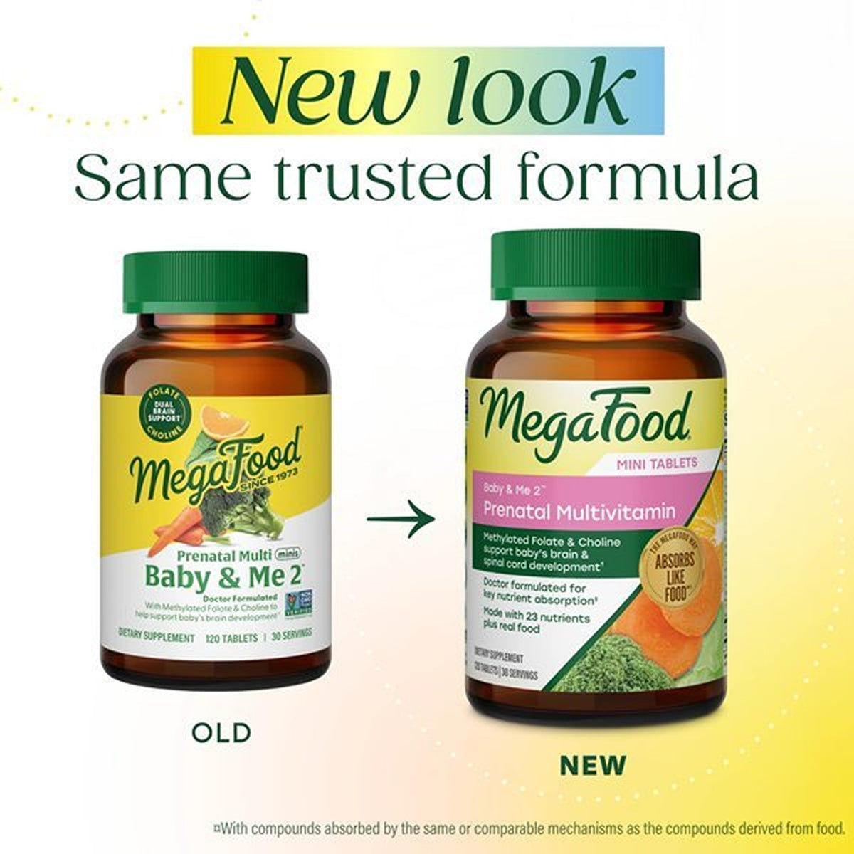 Détails des ingrédients des Vitamines Prénatales MegaFood Baby & Me 2