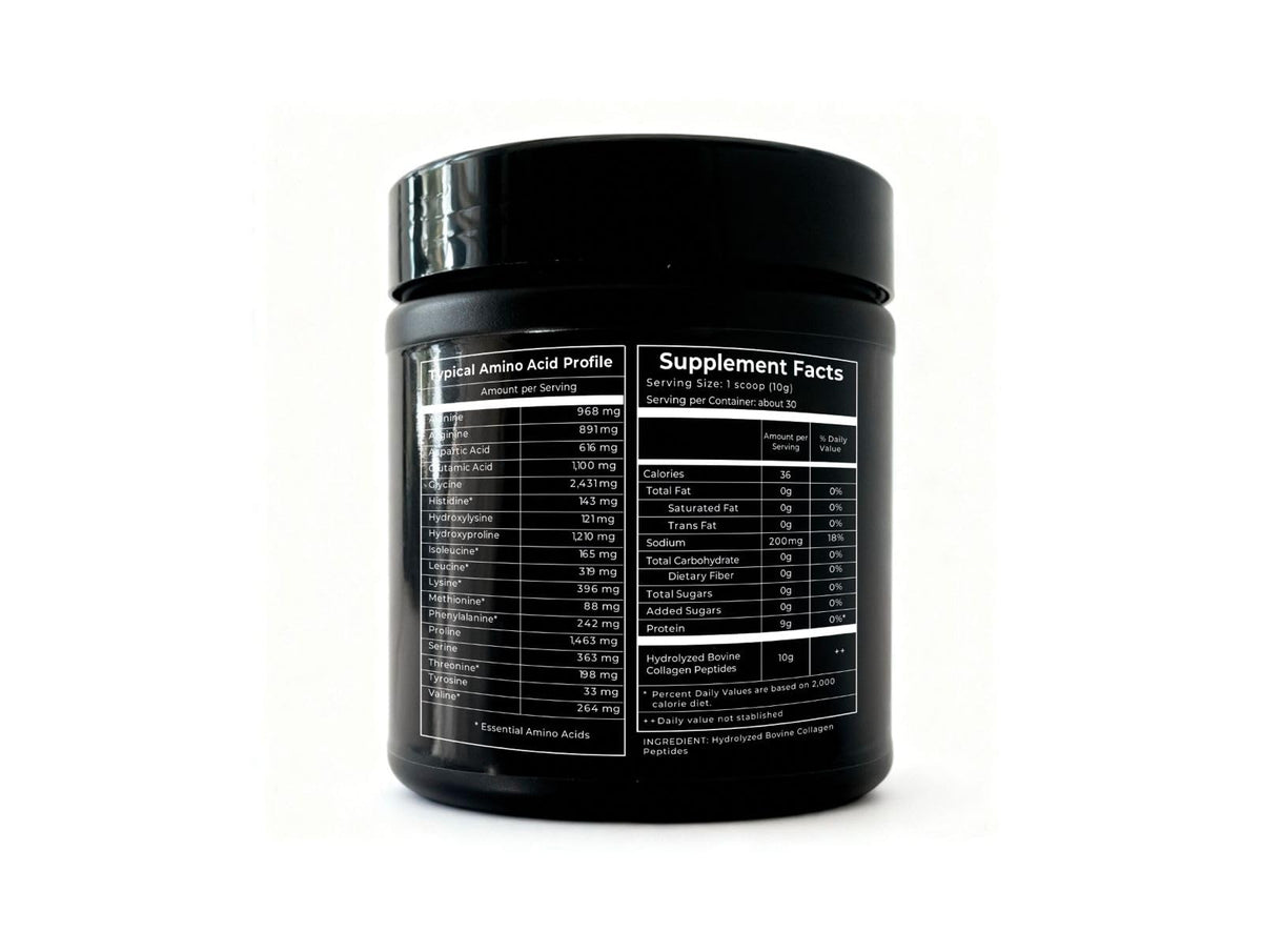 Détails des ingrédients du collagène hydrolysé Bayter Nutrition