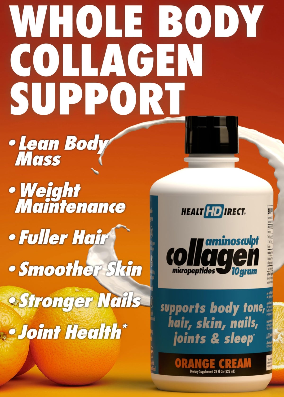 Détails des ingrédients du collagène liquide HEALTH DIRECT AminoSculpt
