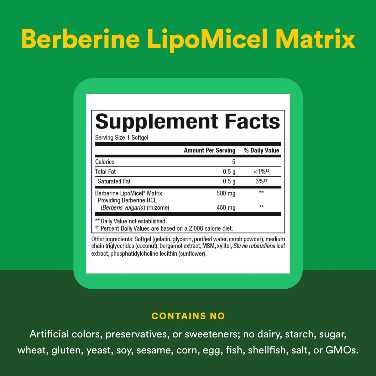 Détails des ingrédients du complément alimentaire Natural Factors