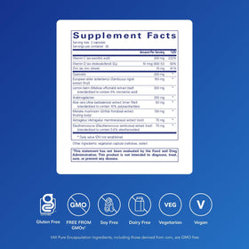 Détails des ingrédients du Complément Alimentaire Pure Encapsulations