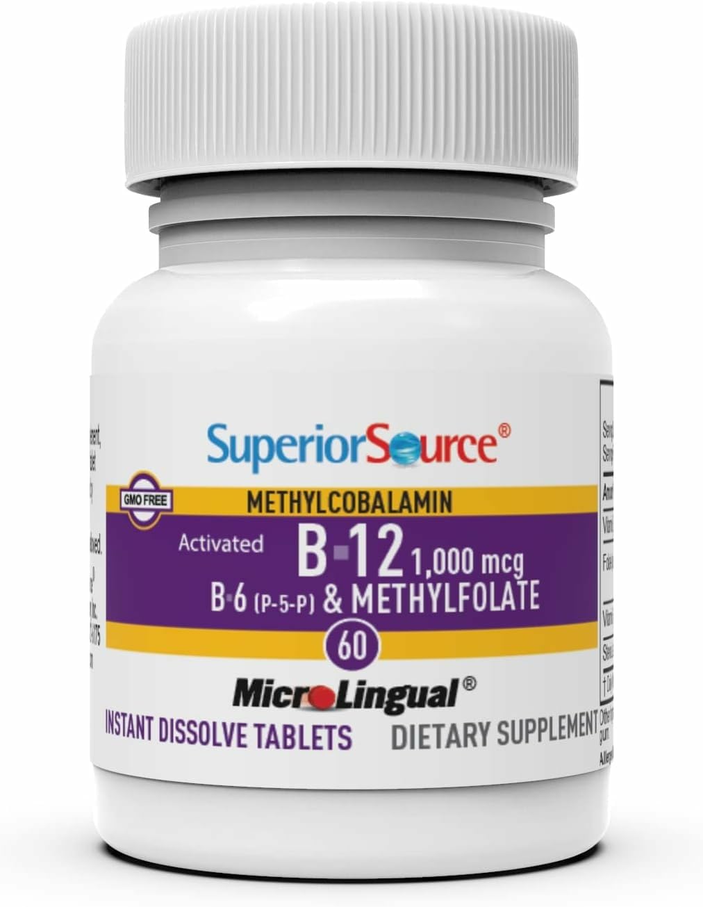 Détails des ingrédients du complément B-12 de quality Source