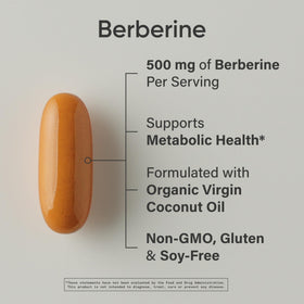 Détails des ingrédients du complément Berbérine 500mg de Sports Research