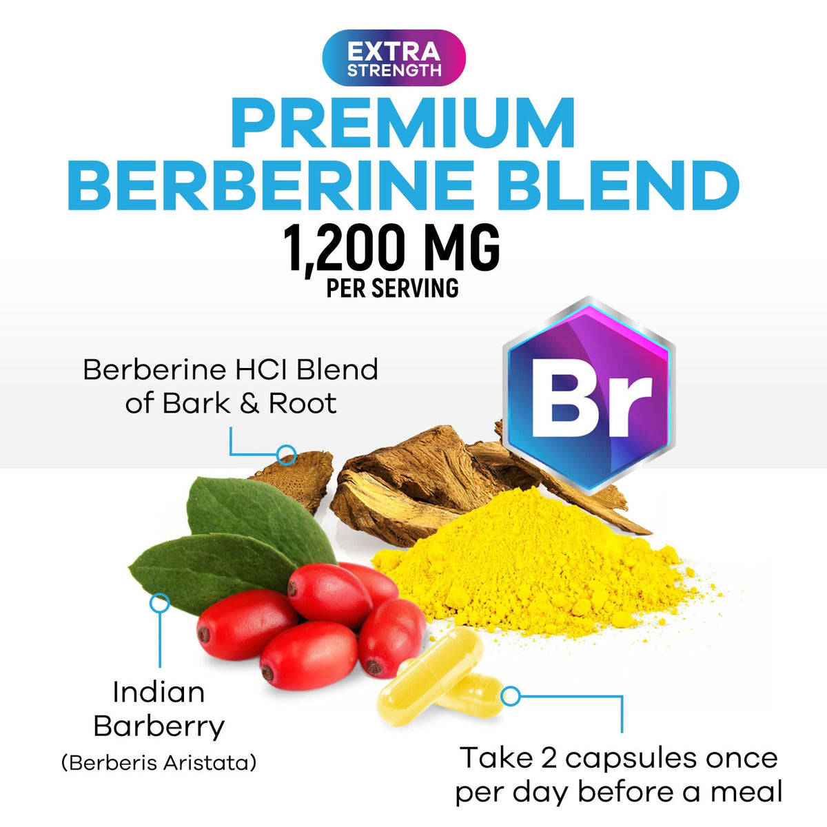 Détails des ingrédients du complément Berberine HCl 1200mg