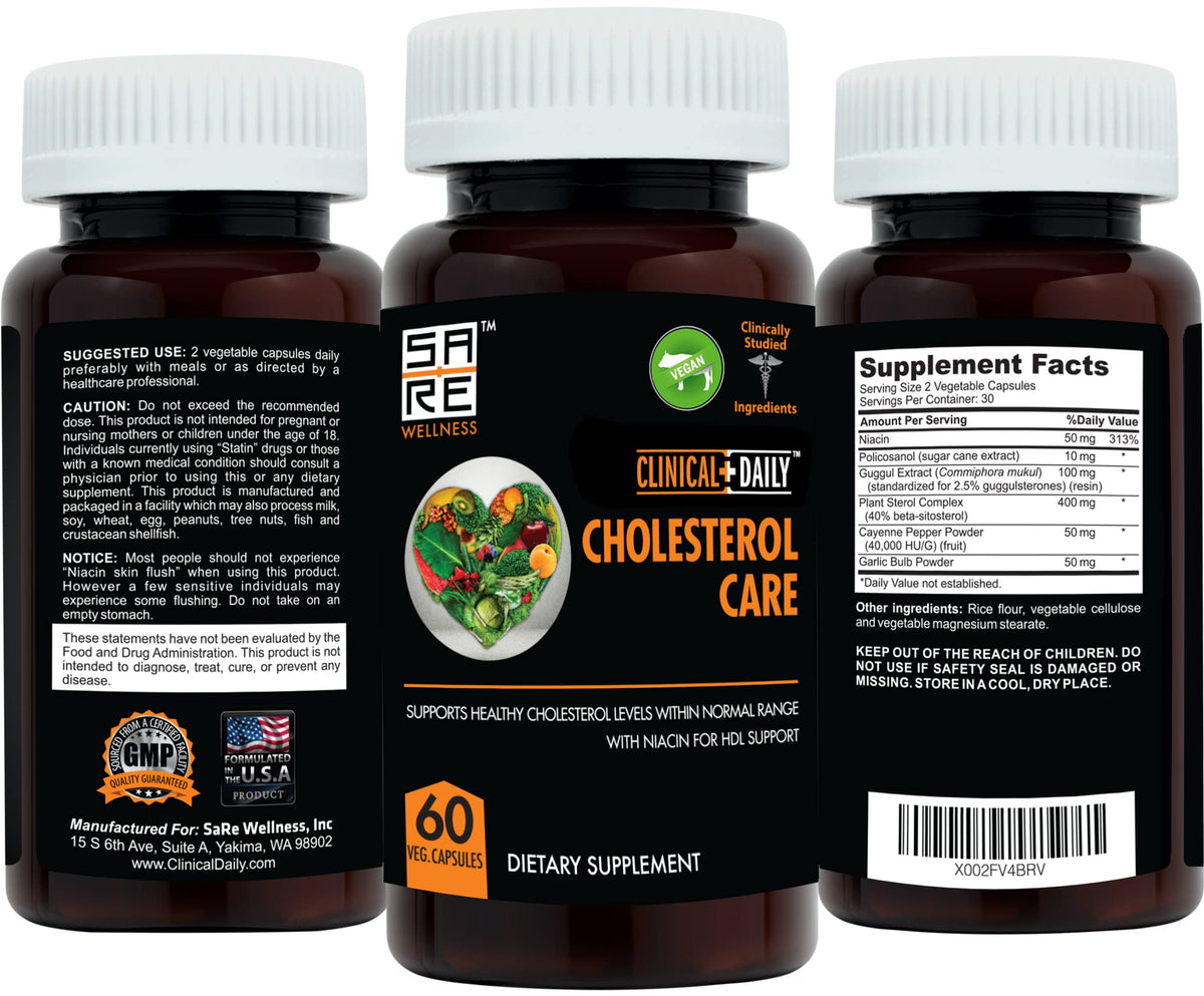 Détails des ingrédients du Complément Cholesterol Care Clinical Daily