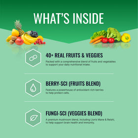 Détails des ingrédients du complément Fruits & Veggies