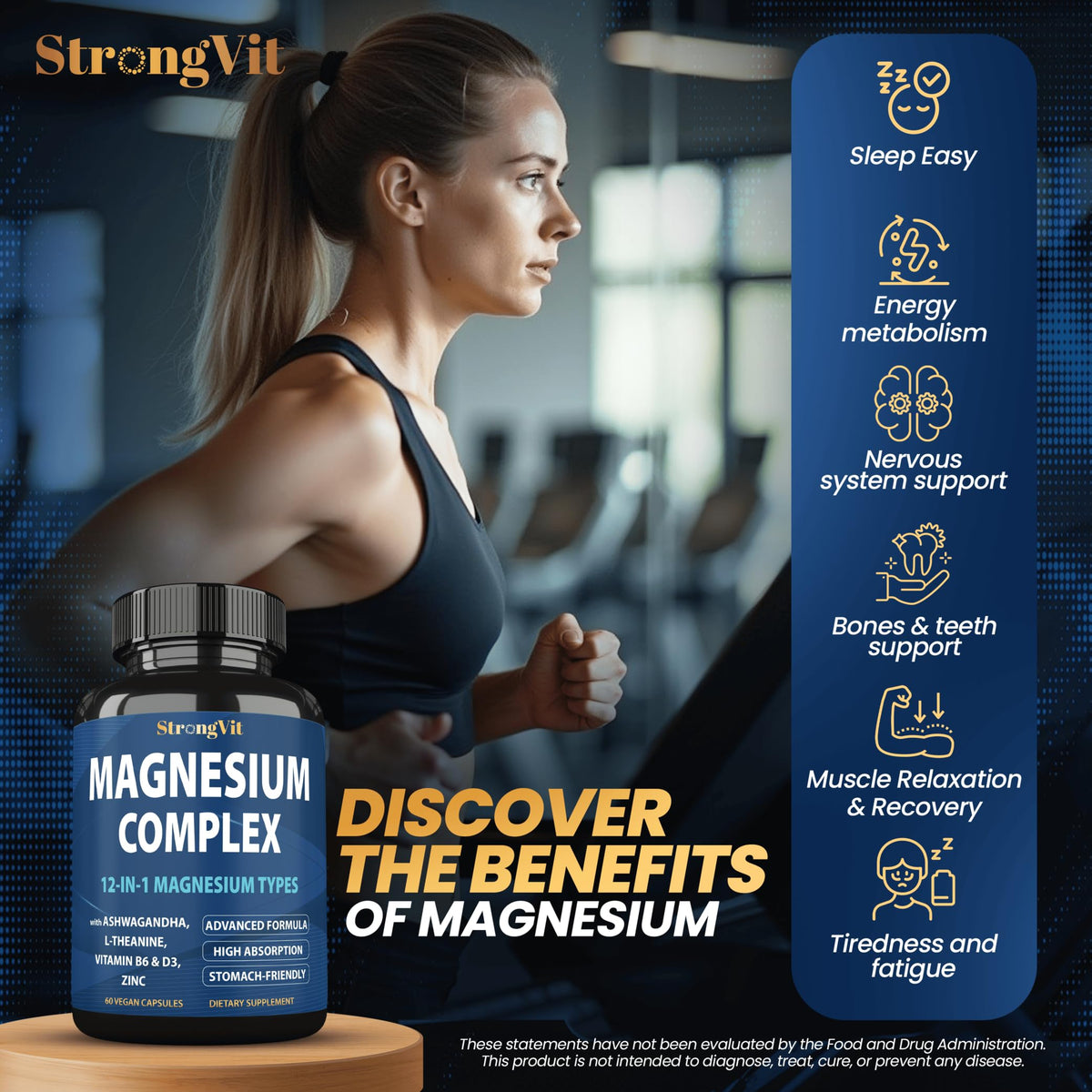 Détails des ingrédients du complément magnésium StrongVit
