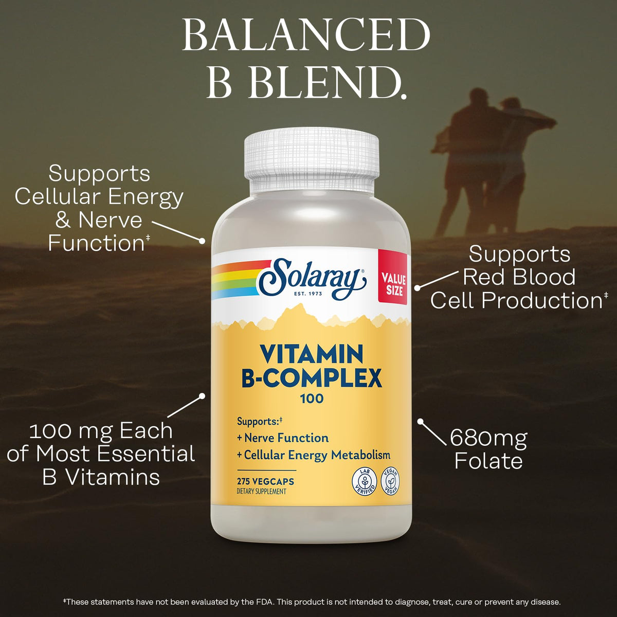 Détails des ingrédients du Complexe de Vitamines B SOLARAY