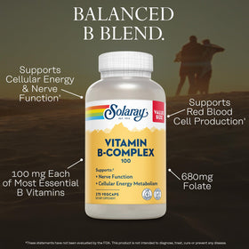 Détails des ingrédients du Complexe de Vitamines B SOLARAY