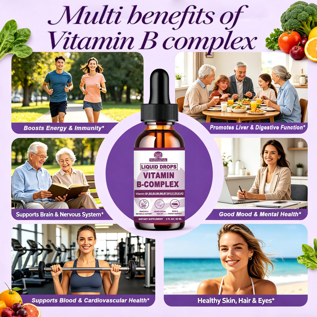 Détails des ingrédients du Complexe de Vitamines B WellVeraVida