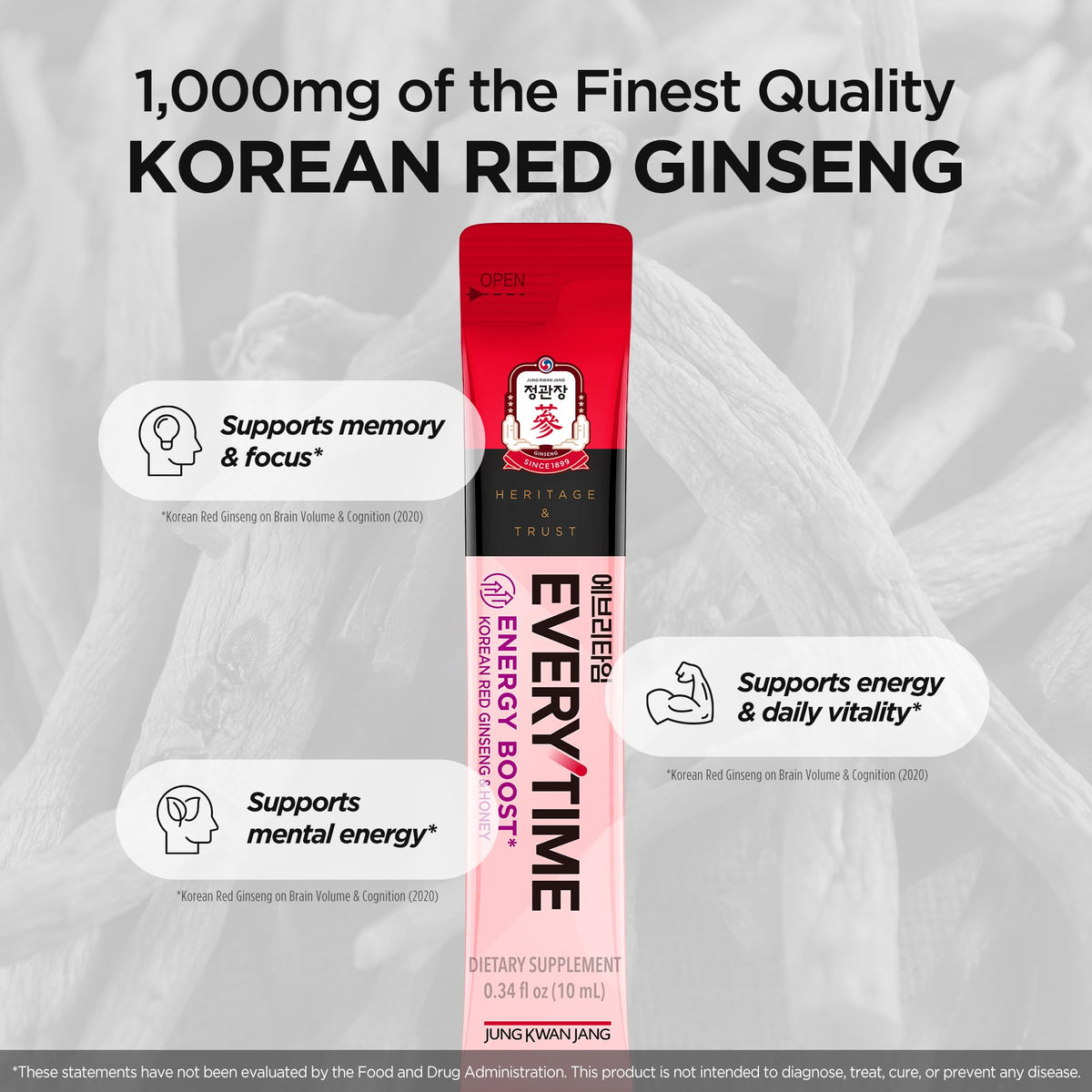 Détails des ingrédients du ginseng rouge coréen