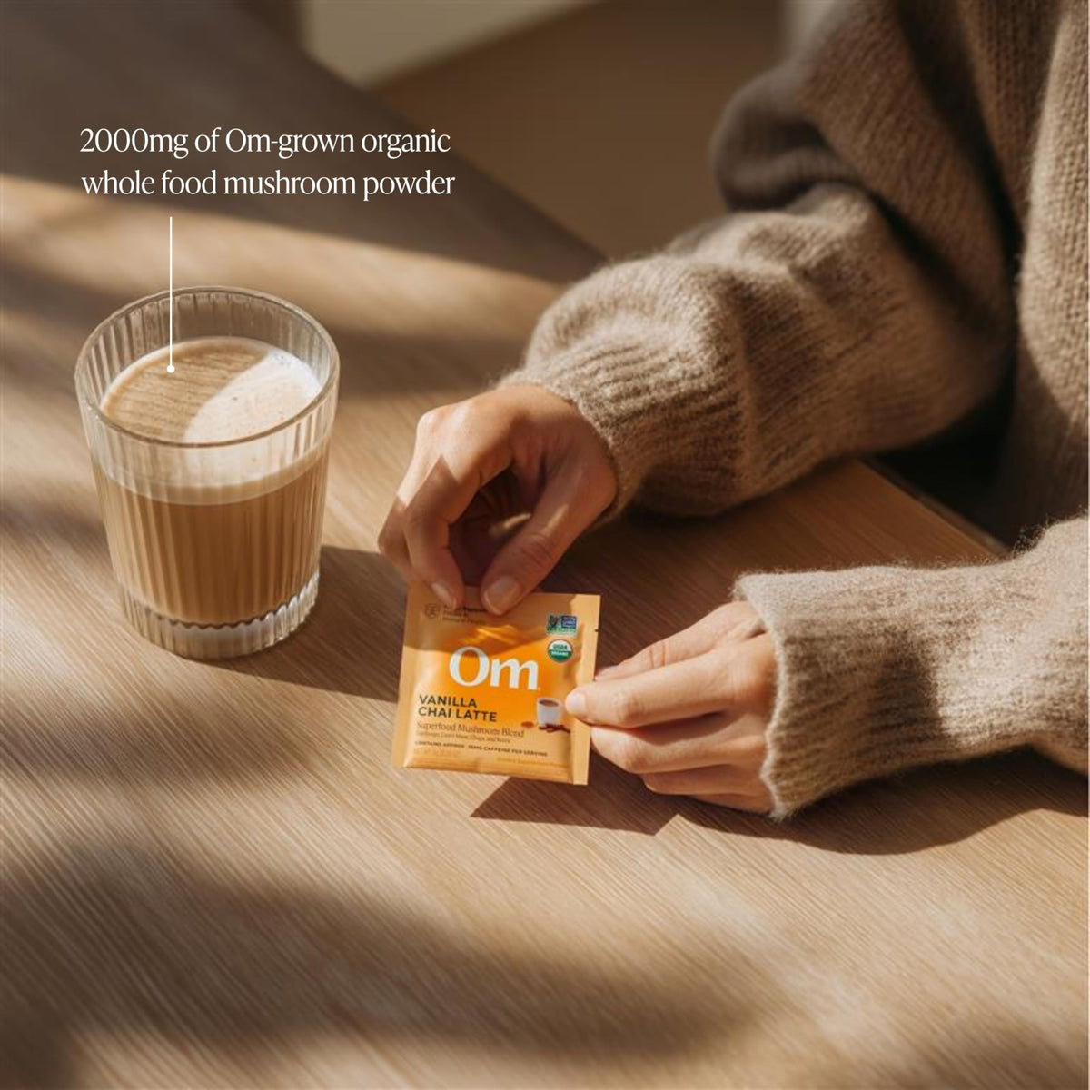 Détails des ingrédients du Latte Chai Vanille OM MUSHROOM