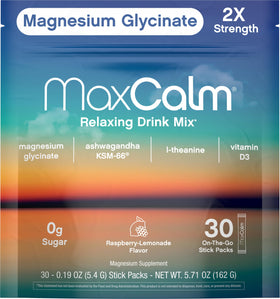 Détails des ingrédients du mélange de boisson Max Calm
