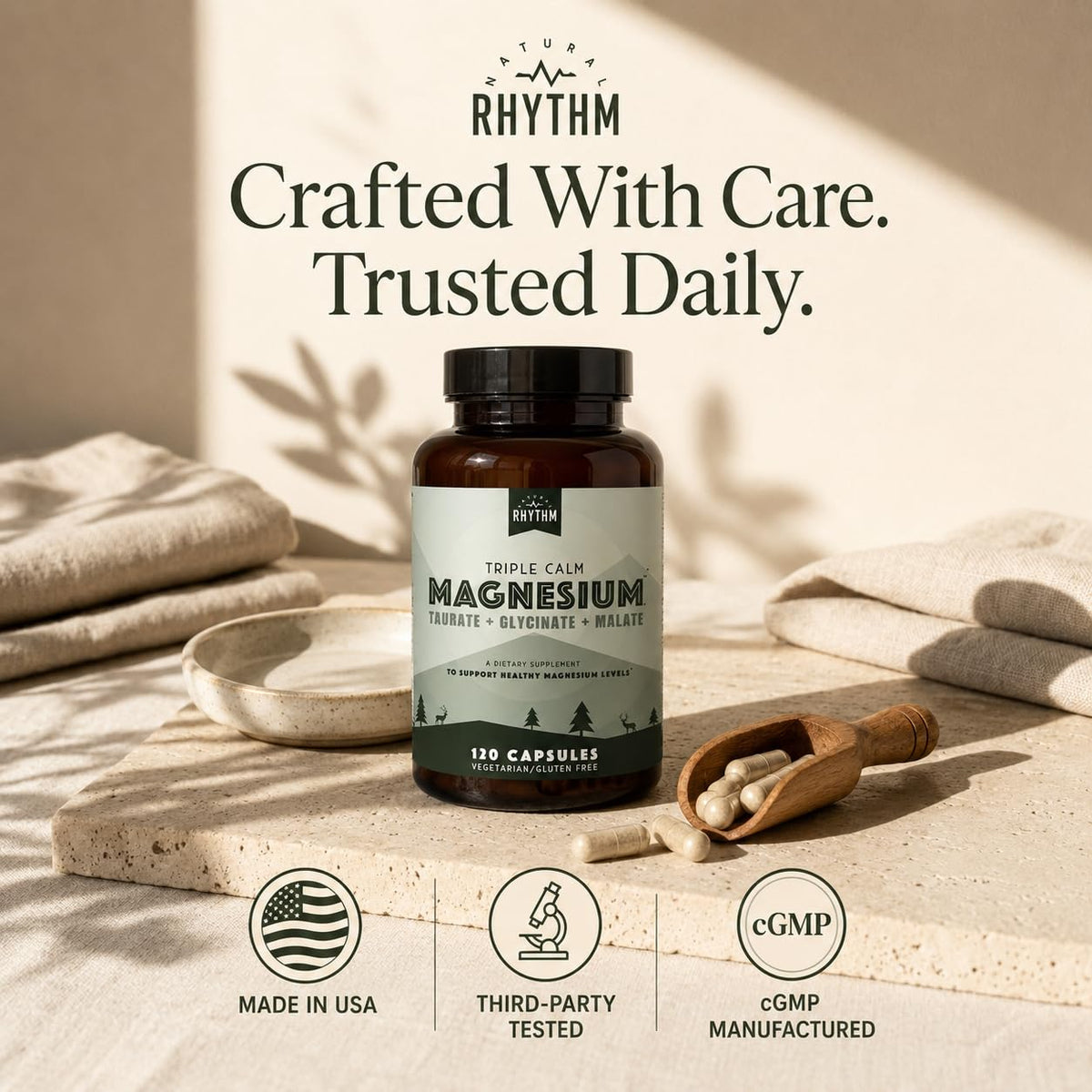 Détails des ingrédients du Natural Rhythm Triple Calm Magnesium