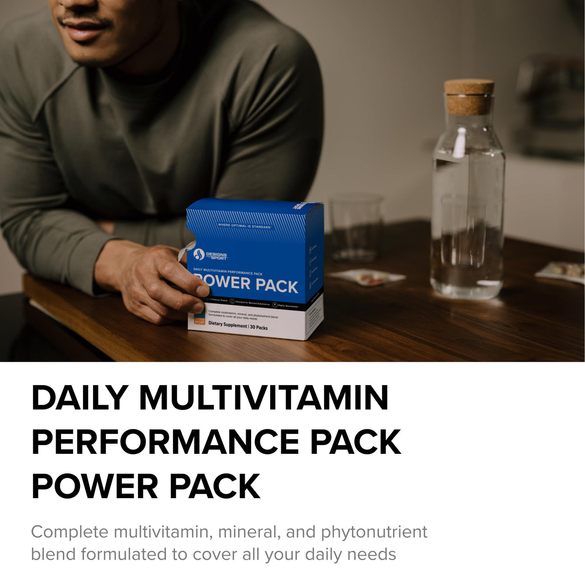 Détails des ingrédients du pack de vitamines Designs for Sport
