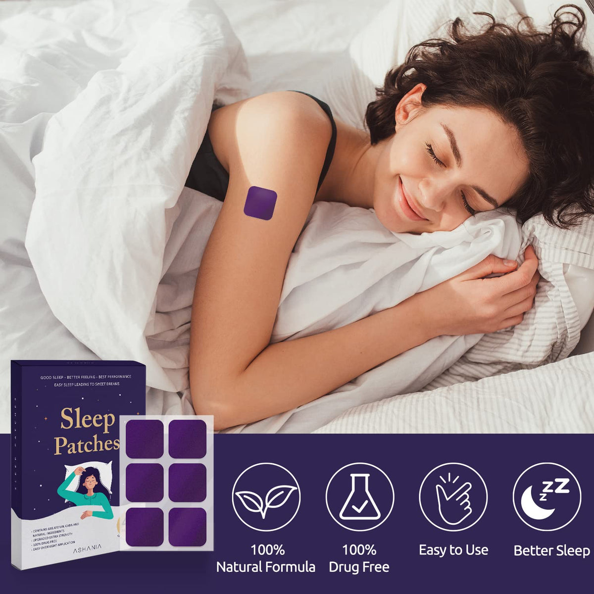 Détails des ingrédients naturels des patches de sommeil Ashania