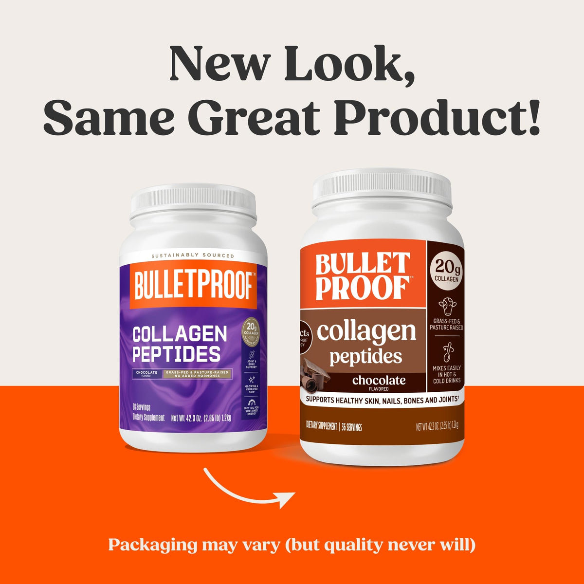 Détails des ingrédients Poudre de Protéine au Collagène Chocolat Bulletproof
