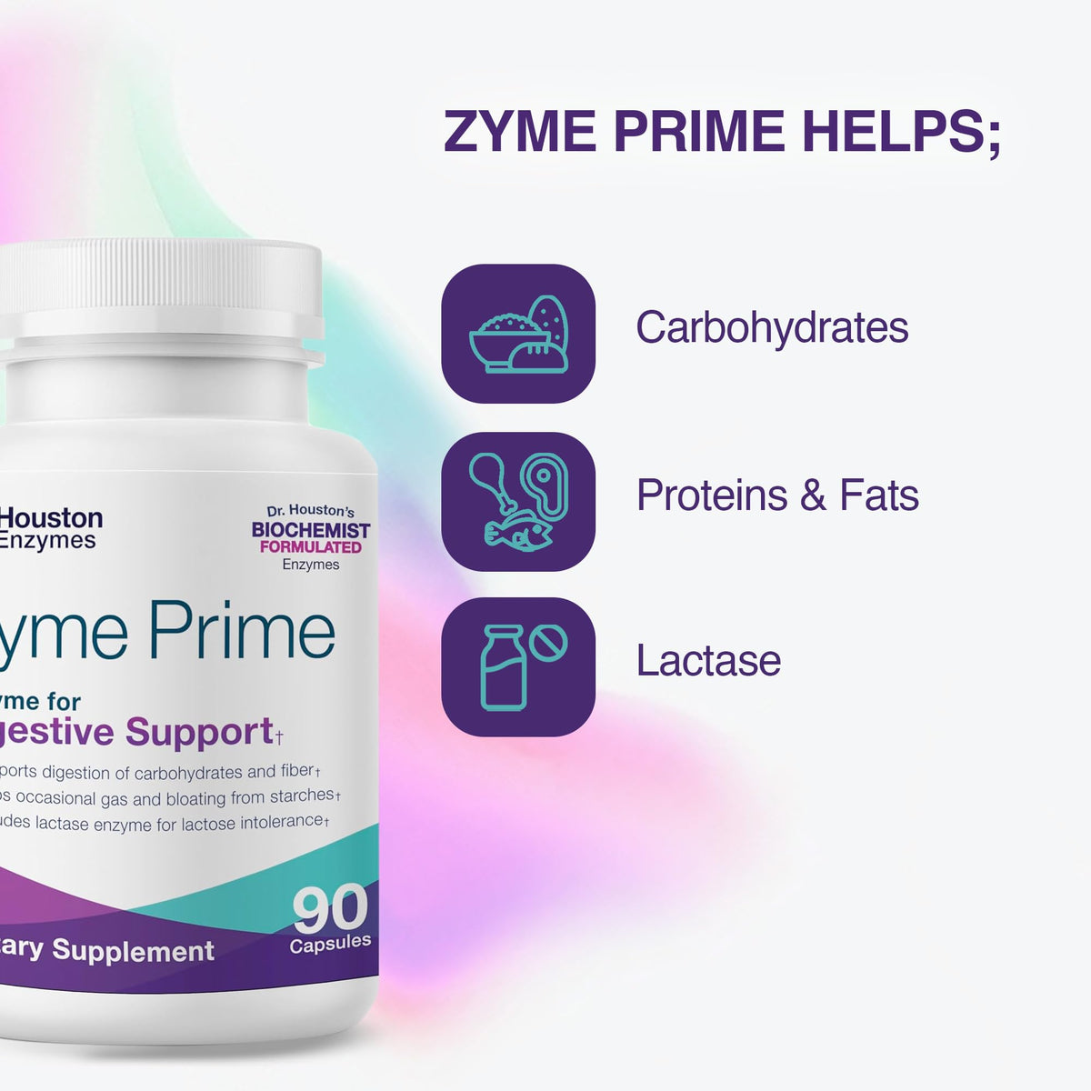 Détails des ingrédients sur l'emballage de Houston Enzymes Zyme