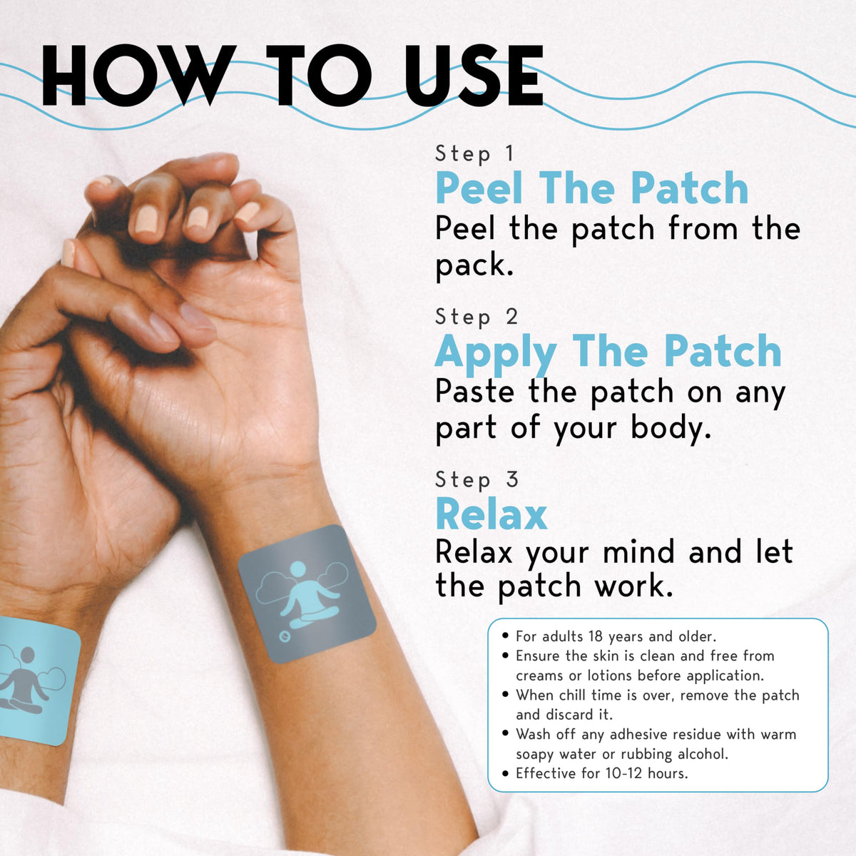 Détails des ingrédients sur l'emballage des patches Klova