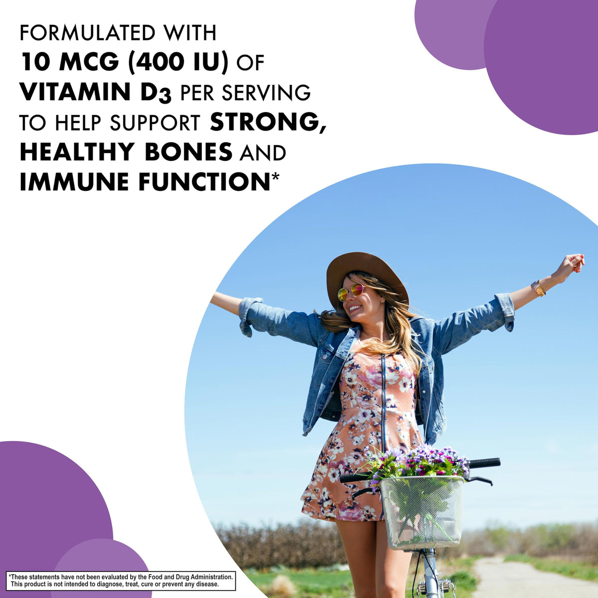 Détails des ingrédients sur l'étiquette de vitamine D3 BlueBonnet