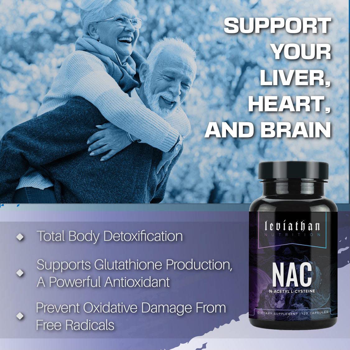 Détails des ingrédients sur l'étiquette du flacon de NAC 600mg