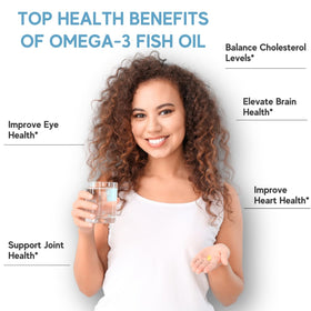 Détails des ingrédients sur le flacon d'huile de poisson Omega-3