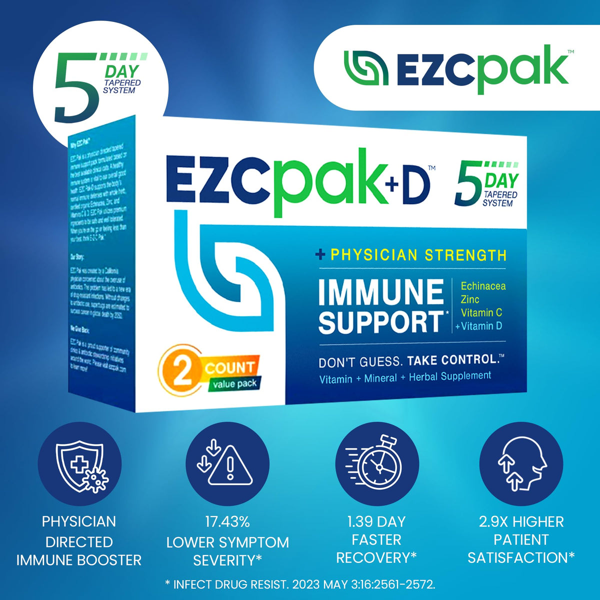 Détails des ingrédients sur le pack EZC Pak