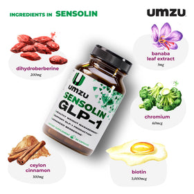 Détails des ingrédients UMZU Sensolin sur l'emballage