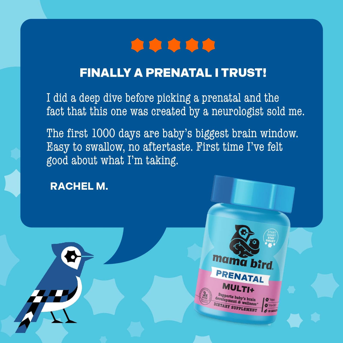 Détails des nutriments dans les Multivitamines Prénatales Mama Bird