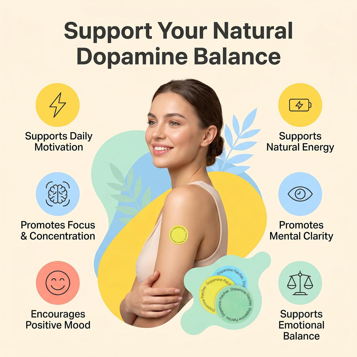 Détails des patches de dopamine MindTone avec ingrédients