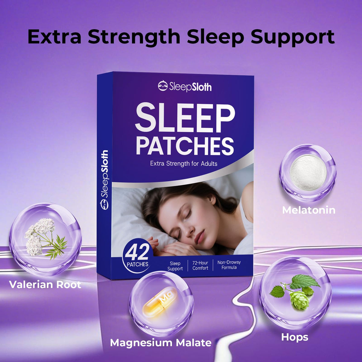 Détails des patches SleepSloth, taille et informations de dosage