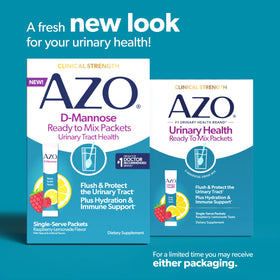 Détails des sachets AZO D-Mannose avec étiquette