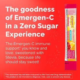 Détails des sachets de vitamine C Emergen-C avec Stevia