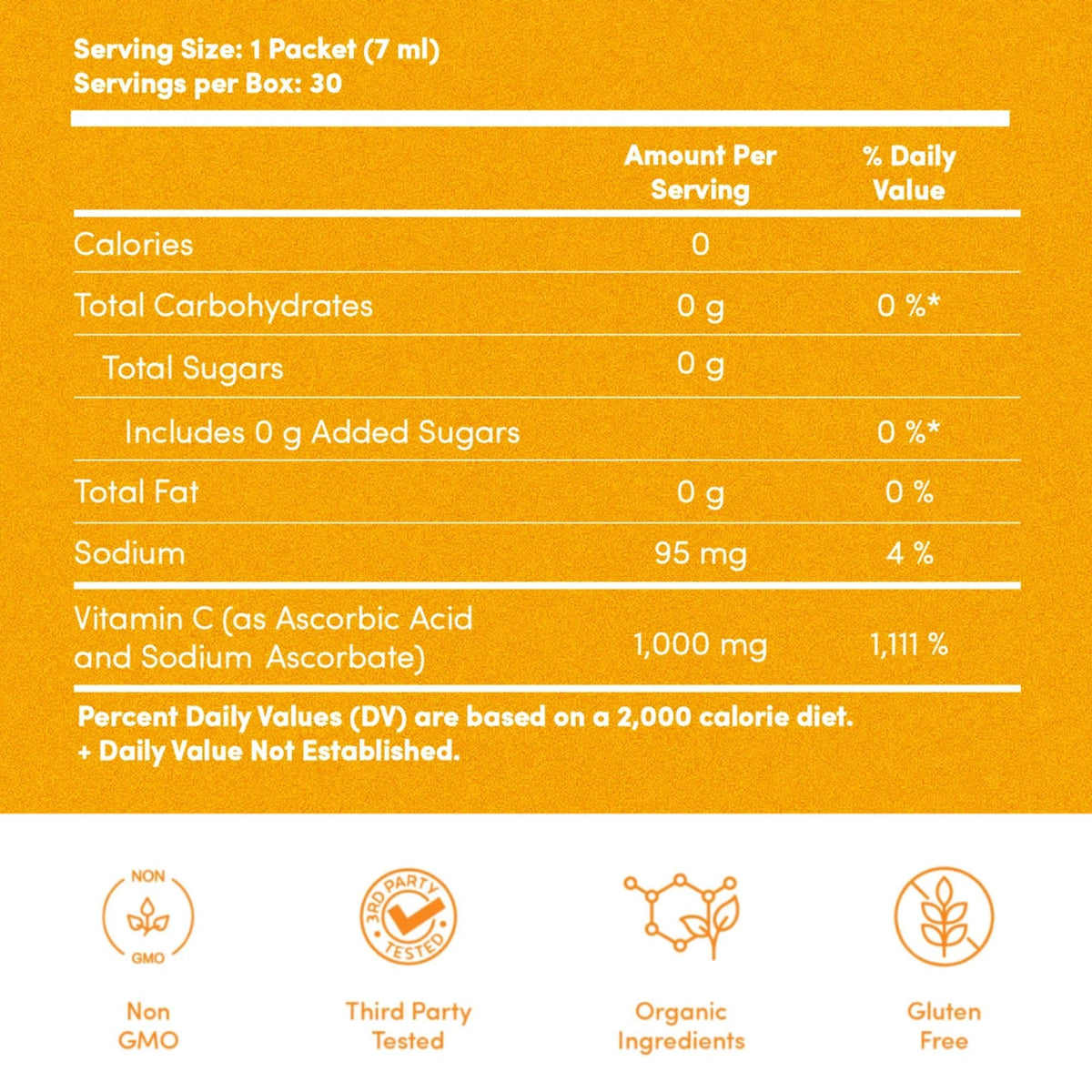 Détails des sachets de vitamine C liposomale Vida Lifescience