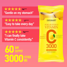 Détails des sachets individuels de vitamine C NANOWELL
